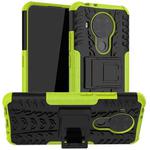For Nokia 3.4 / 5.4 Tire Texture Shockproof TPU+PC Protective Case with Holder(Green)
