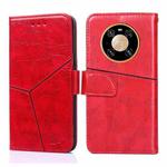 For Huawei Mate 40 Geometric Stitching Horizontal Flip TPU + PU Leather Case with Holder & Card Slots & Wallet(Red)