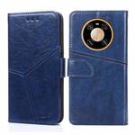 For Huawei Mate 40 Pro Geometric Stitching Horizontal Flip TPU + PU Leather Case with Holder & Card Slots & Wallet(Blue)