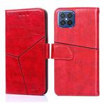 For Huawei nova 8 SE Geometric Stitching Horizontal Flip TPU + PU Leather Case with Holder & Card Slots & Wallet(Red)