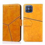 For Huawei nova 8 SE Geometric Stitching Horizontal Flip TPU + PU Leather Case with Holder & Card Slots & Wallet(Yellow)