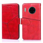 For Huawei Mate 30 Pro Geometric Stitching Horizontal Flip TPU + PU Leather Case with Holder & Card Slots & Wallet(Red)