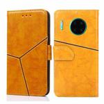 For Huawei Mate 30 Pro Geometric Stitching Horizontal Flip TPU + PU Leather Case with Holder & Card Slots & Wallet(Yellow)