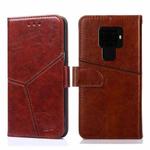 For Huawei Mate 30 Lite Geometric Stitching Horizontal Flip TPU + PU Leather Case with Holder & Card Slots & Wallet(Dark Brown)
