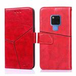For Huawei Mate 20 Geometric Stitching Horizontal Flip TPU + PU Leather Case with Holder & Card Slots & Wallet(Red)
