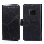 For Huawei Mate 20 Pro Geometric Stitching Horizontal Flip TPU + PU Leather Case with Holder & Card Slots & Wallet(Black)