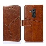 For Huawei Mate 20 lite Geometric Stitching Horizontal Flip TPU + PU Leather Case with Holder & Card Slots & Wallet(Light Brown)