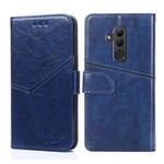 For Huawei Mate 20 lite Geometric Stitching Horizontal Flip TPU + PU Leather Case with Holder & Card Slots & Wallet(Blue)