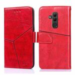 For Huawei Mate 20 lite Geometric Stitching Horizontal Flip TPU + PU Leather Case with Holder & Card Slots & Wallet(Red)