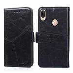 For Huawei P20 lite / nova 3e Geometric Stitching Horizontal Flip TPU + PU Leather Case with Holder & Card Slots & Wallet(Black)