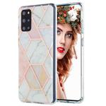 For Samsung Galaxy S20 3D Electroplating Marble Pattern TPU Protective Case(Pink White)