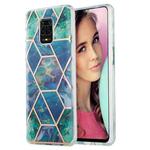 For Xiaomi Redmi Note 9S / 9 Pro / 9 Pro Max 3D Electroplating Marble Pattern TPU Protective Case(Blue Green)