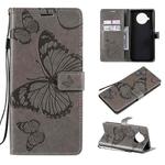 For Xiaomi Mi 10T Lite 3D Butterflies Embossing Pattern Horizontal Flip Leather Case with Holder & Card Slot & Wallet(Grey)