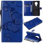 For Nokia 3.4 3D Butterflies Embossing Pattern Horizontal Flip Leather Case with Holder & Card Slot & Wallet(Blue)