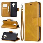 For Huawei Mate 30 Lite Retro Lambskin Texture Pure Color Horizontal Flip PU Leather Case with Holder & Card Slots & Wallet & Lanyard(Yellow)