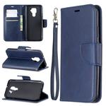 For Huawei Mate 30 Lite Retro Lambskin Texture Pure Color Horizontal Flip PU Leather Case with Holder & Card Slots & Wallet & Lanyard(Blue)