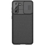 For Samsung Galaxy S21 Plus 5G NILLKIN Black Mirror Pro Series Camshield Full Coverage Dust-proof Scratch Resistant Phone Case(Black)