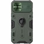For iPhone 12 Pro Max NILLKIN Shockproof CamShield Armor Protective Case with Invisible Ring Holder(Green)