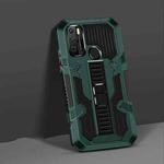 For Infinix Hot 9 Play Vanguard Warrior All Inclusive Double-color Shockproof TPU + PC Protective Case with Holder(Graphite Green)