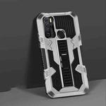 For Infinix Note7 Lite / Hot 9 Vanguard Warrior All Inclusive Double-color Shockproof TPU + PC Protective Case with Holder(Silver White)