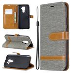For Huawei Mate 30 Lite Color Matching Denim Texture Horizontal Flip Leather Case with Holder & Card Slots & Wallet & Lanyard(Grey)