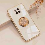 For Huawei Mate 20 Pro 6D Electroplating Full Coverage Silicone Protective Case with Magnetic Ring Holder(Light Pink)
