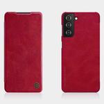 For Samsung Galaxy S21 Plus 5G NILLKIN QIN Series Crazy Horse Texture Horizontal Flip Leather Case with Card Slot(Red)