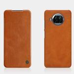 For Xiaomi Mi 10T Lite 5G / Redmi Note 9 Pro 5G NILLKIN QIN Series Crazy Horse Texture Horizontal Flip Leather Case with Card Slot(Brown)