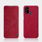 For OnePlus Nord N100 NILLKIN QIN Series Crazy Horse Texture Horizontal Flip Leather Case with Card Slot(Red)