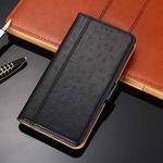 Ostrich Texture PU + TPU Horizontal Flip Leather Case with Holder & Card Slots & Wallet For iPhone 6(Black)