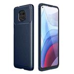 For Motorola Moto G Power (2021) Carbon Fiber Texture Shockproof TPU Case(Blue)