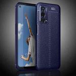 For OPPO A93 5G Litchi Texture Shockproof TPU Case(Navy Blue)