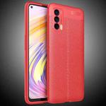 For OPPO Realme V15 Litchi Texture Shockproof TPU Case(Red)