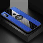 For Xiaomi Redmi Note 5 XINLI Stitching Cloth Texture Shockproof TPU Protective Case with Ring Holder(Blue)