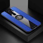 For Xiaomi Redmi Note 8 XINLI Stitching Cloth Texture Shockproof TPU Protective Case with Ring Holder(Blue)