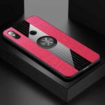 For Xiaomi Mi 8 XINLI Stitching Cloth Texture Shockproof TPU Protective Case with Ring Holder(Red)