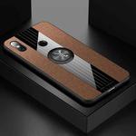 For Xiaomi Mi 6X / A2 XINLI Stitching Cloth Texture Shockproof TPU Protective Case with Ring Holder(Brown)