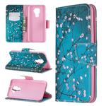 For Huawei Mate 30 Lite Colored Drawing Horizontal Flip Leather Case with Holder & Card Slots & Wallet(Plum Blossom)