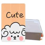For Lenovo Tab P11 (TB-J606F) Coloured Drawing Pattern Horizontal Flip Leather Case with Three-folding Holder(Cute)