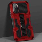 For Samsung Galaxy S20 Vanguard Warrior All Inclusive Double-color Shockproof TPU + PC Protective Case with Holder(Red)