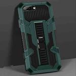 For iPhone SE 2022 / SE 2020 / 8 / 7 Vanguard Warrior All Inclusive Double-color Shockproof TPU + PC Protective Case with Holder(Graphite Green)