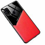 For Samsung Galaxy M31 All-inclusive Leather + Organic Glass Protective Case with Metal Iron Sheet(Red)