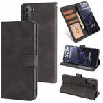 For Samsung Galaxy S21+ 5G Fantasy Classic Skin-feel Calfskin Texture Magnetic Buckle Horizontal Flip PU Leather Case with Holder & Card Slot & Wallet(Black)