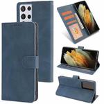 For Samsung Galaxy S21 Ultra 5G Fantasy Classic Skin-feel Calfskin Texture Magnetic Buckle Horizontal Flip PU Leather Case with Holder & Card Slot & Wallet(Blue)