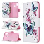 For Galaxy A10s Pattern Colored Drawing Horizontal Flip Leather Case with Holder & Card Slots & Wallet(Peach Blossom Butterfly)