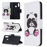 For Galaxy A20s Pattern Colored Drawing Horizontal Flip Leather Case with Holder & Card Slots & Wallet(Big Panda)