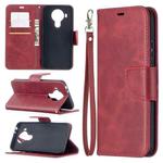 For Nokia 5.4 Retro Lambskin Texture Pure Color Horizontal Flip PU Leather Case with Holder & Card Slots & Wallet & Lanyard(Red)