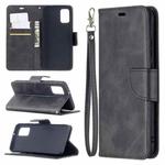 For Samsung Galaxy A02s (EU Version) Retro Lambskin Texture Pure Color Horizontal Flip PU Leather Case with Holder & Card Slots & Wallet & Lanyard(Black)