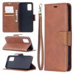 For Samsung Galaxy A02s (EU Version) Retro Lambskin Texture Pure Color Horizontal Flip PU Leather Case with Holder & Card Slots & Wallet & Lanyard(Brown)