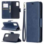 For Samsung Galaxy A02s (EU Version) Retro Lambskin Texture Pure Color Horizontal Flip PU Leather Case with Holder & Card Slots & Wallet & Lanyard(Blue)